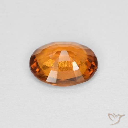 Grenat Hessonite Orange moyen naturelle ovale, 0.90 ct, VS