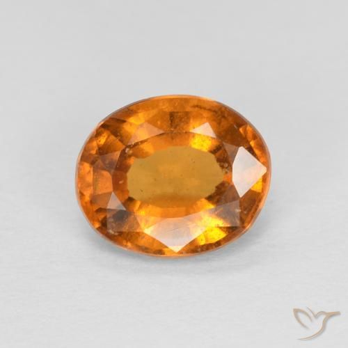 1.36ct Naturel Abricot orange Grenat Hessonite, ovale, VS
