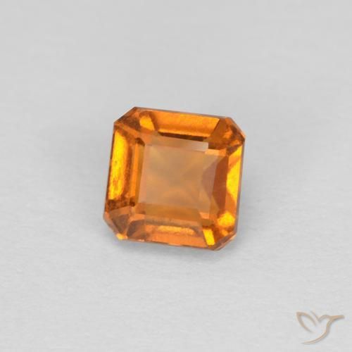 Grenat Hessonite Abricot orange naturelle Octogone / coupe Émeraude, 1.00 ct, VVS-VS