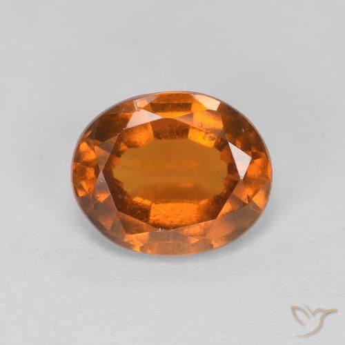 Grenat Hessonite Medium Dark-Orange naturelle ovale, 2.08 ct, VVS-VS