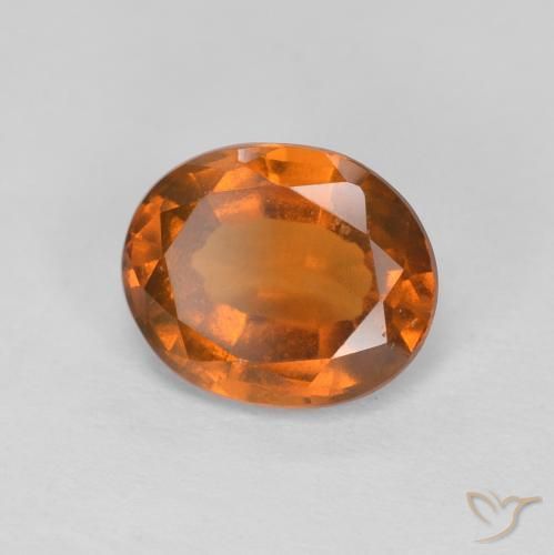Grenat Hessonite Medium Dark-Orange naturelle ovale, 2.08 ct, VVS-VS