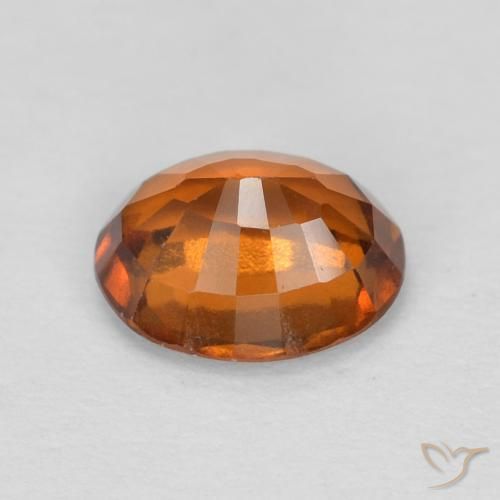 Grenat Hessonite Medium Dark-Orange naturelle ovale, 1.16 ct, VVS-VS