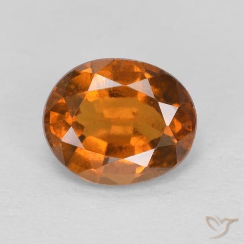 1.26ct Naturel Medium Dark-Orange Grenat Hessonite, ovale, VS