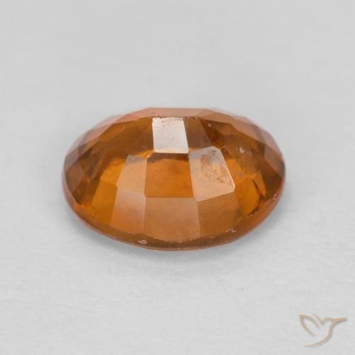 Grenat Hessonite Medium Dark-Orange naturelle ovale, 1.26 ct, VS