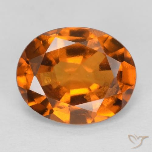 1.84ct Naturel Orange foncé Grenat Hessonite, ovale, VS