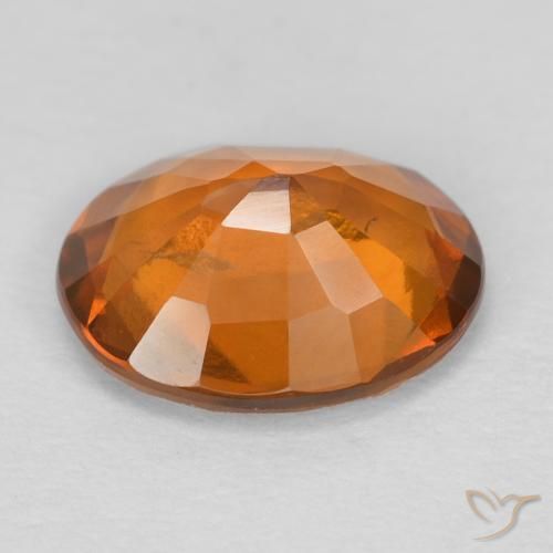 Grenat Hessonite Orange foncé naturelle ovale, 1.84 ct, VS