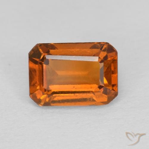 1.17ct Naturel Medium Dark-Orange Grenat Hessonite, Taille émeraude, VVS-VS