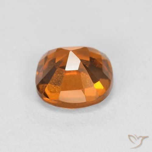 Grenat Hessonite Abricot orange naturelle Coussin, 1.40 ct, VVS-VS