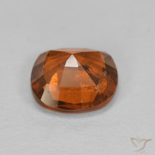 Grenat Hessonite Orange foncé naturelle Coussin, 1.50 ct, VS