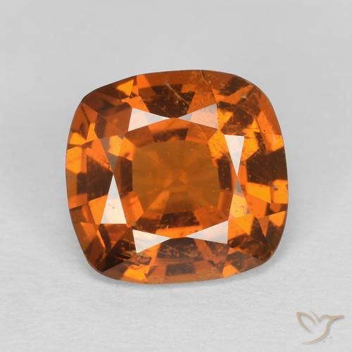 1.74ct Naturel Medium Dark-Orange Grenat Hessonite, Coussin, VVS-VS
