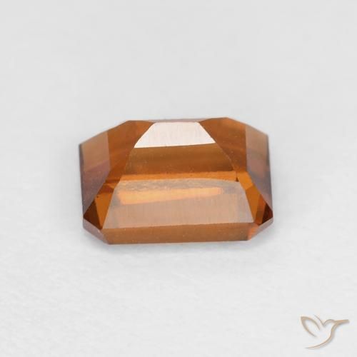 Grenat Hessonite Orange foncé naturelle Octogone / coupe Émeraude, 1.44 ct, VVS-VS
