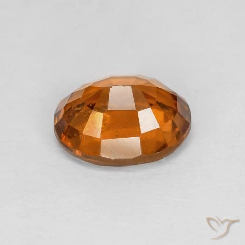 Grenat Hessonite Medium Dark-Orange naturelle ovale, 2.01 ct, VVS-VS