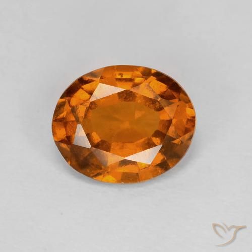 1.70ct Naturel Medium Dark-Orange Grenat Hessonite, ovale, VVS-VS