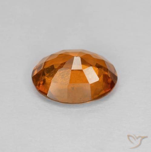 Grenat Hessonite Medium Dark-Orange naturelle ovale, 1.70 ct, VVS-VS