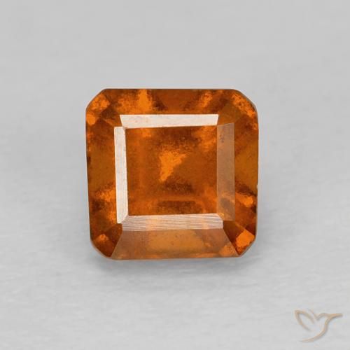Grenat Hessonite Orange rougeâtre naturelle Octogone / coupe Émeraude, 1.08 ct, VVS-VS