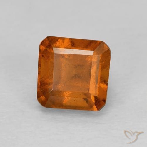 Grenat Hessonite Orange rougeâtre naturelle Octogone / coupe Émeraude, 1.08 ct, VVS-VS