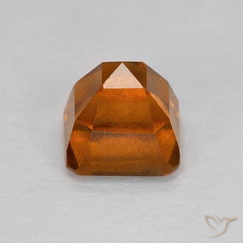 Grenat Hessonite Orange rougeâtre naturelle Octogone / coupe Émeraude, 1.08 ct, VVS-VS