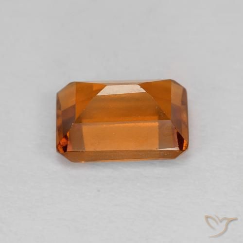 Grenat Hessonite Orange foncé naturelle Octogone / coupe Émeraude, 1.41 ct, VVS-VS