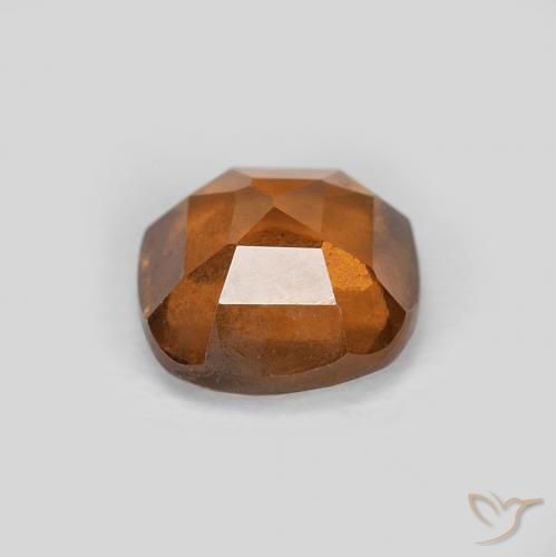 Grenat Hessonite Medium Dark-Orange naturelle Coussin, 1.12 ct, VS