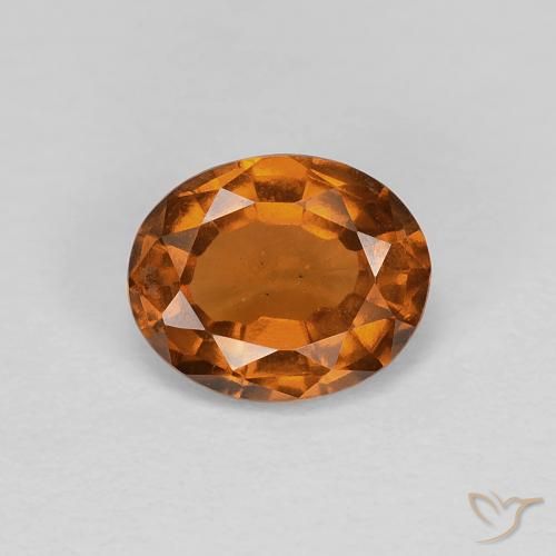 1.16ct Naturel Orange foncé Grenat Hessonite, ovale, VS
