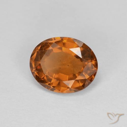 Grenat Hessonite Orange foncé naturelle ovale, 1.16 ct, VS