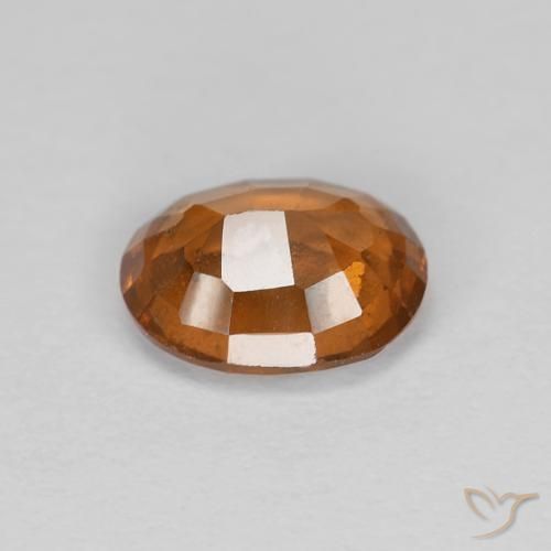 Grenat Hessonite Orange foncé naturelle ovale, 1.29 ct, VS