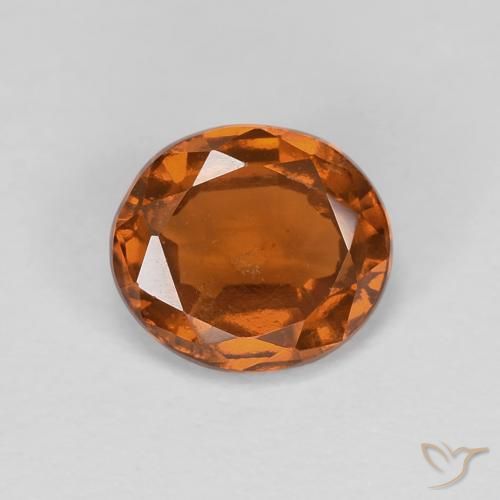1.21ct Naturel Medium Dark-Orange Grenat Hessonite, ovale, VS