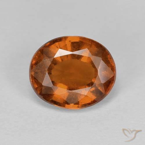 1.87ct Naturel Orange foncé Grenat Hessonite, ovale, VS