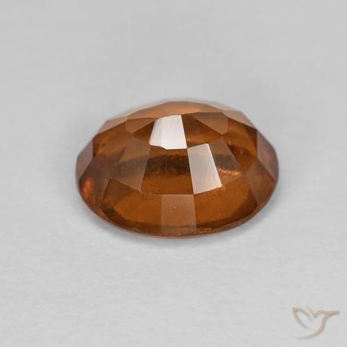 Grenat Hessonite Orange foncé naturelle ovale, 1.87 ct, VS