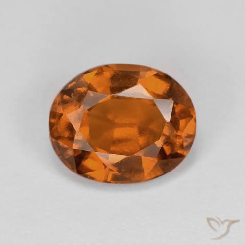 1.21ct Naturel Orange rougeâtre Grenat Hessonite, ovale, VS