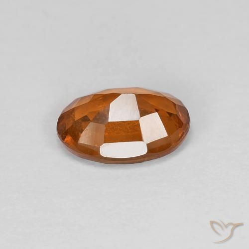 Grenat Hessonite Orange foncé naturelle ovale, 0.95 ct, VS