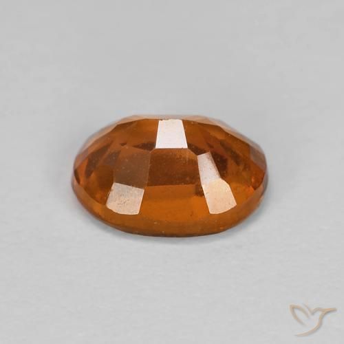Grenat Hessonite Ambre orange naturelle ovale, 1.15 ct, VS