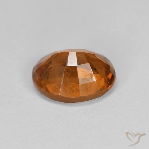 Grenat Hessonite Ambre orange naturelle ovale, 1.74 ct, VS