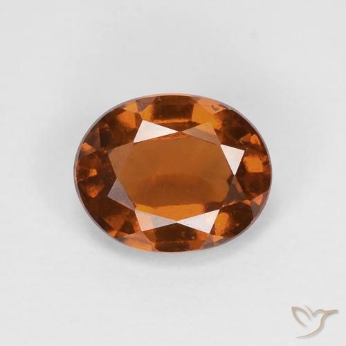 1.56ct Naturel Orange foncé Grenat Hessonite, ovale, VS