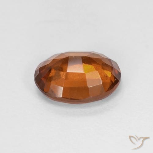 Grenat Hessonite Orange foncé naturelle ovale, 1.56 ct, VS