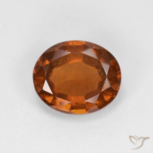 1.74ct Naturel Orange foncé Grenat Hessonite, ovale, VS