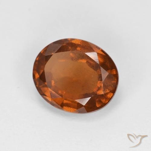 Grenat Hessonite Orange foncé naturelle ovale, 1.74 ct, VS