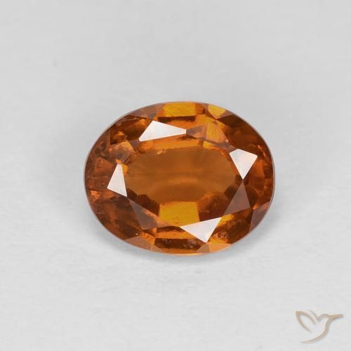 1.19ct Naturel Medium Dark-Orange Grenat Hessonite, ovale, VS