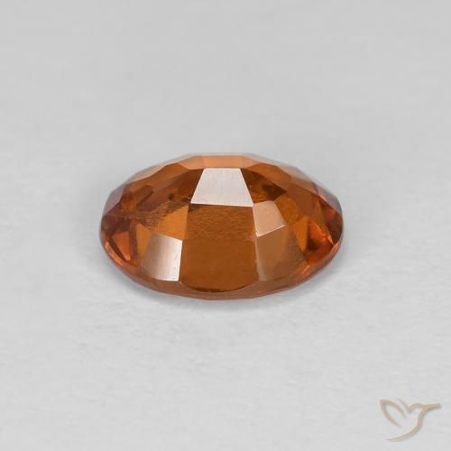 Grenat Hessonite Medium Dark-Orange naturelle ovale, 1.19 ct, VS