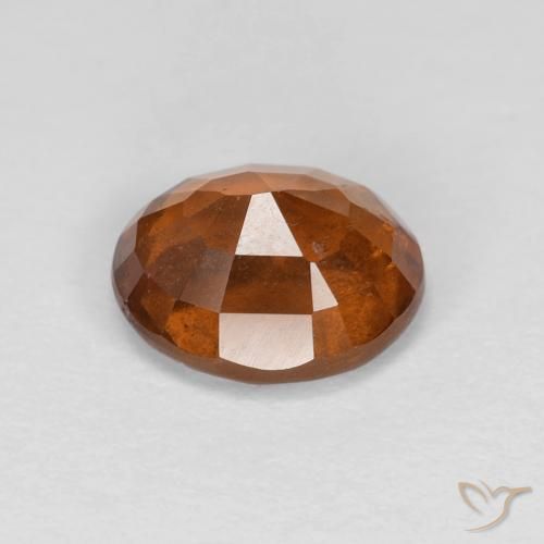 Grenat Hessonite Orange foncé naturelle ovale, 1.85 ct, VS