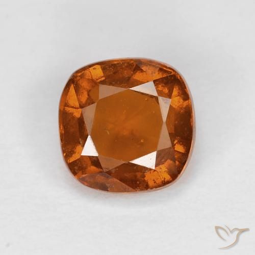 1.00ct Naturel Medium Dark-Orange Grenat Hessonite, Coussin, VS