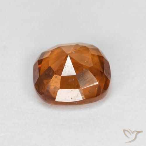 Grenat Hessonite Medium Dark-Orange naturelle Coussin, 1.00 ct, VS