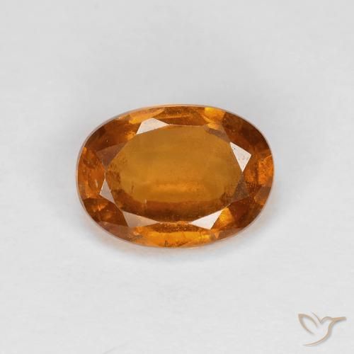 Grenat Hessonite Orange foncé naturelle ovale, 1.26 ct, VS