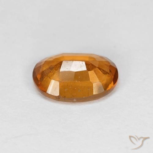 Grenat Hessonite Orange foncé naturelle ovale, 1.26 ct, VS