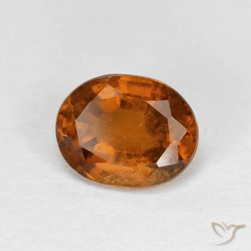Grenat Hessonite Medium Dark-Orange naturelle ovale, 1.79 ct, VS