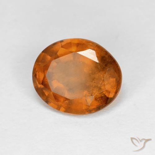 Grenat Hessonite Orange jaunâtre naturelle ovale, 2.07 ct, VS