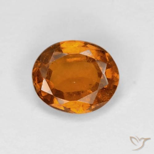 1.59ct Naturel Orange foncé Grenat Hessonite, ovale, VS