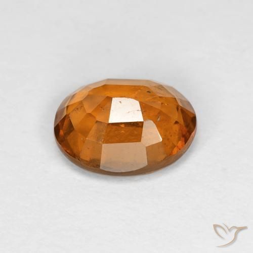 Grenat Hessonite Orange foncé naturelle ovale, 1.59 ct, VS
