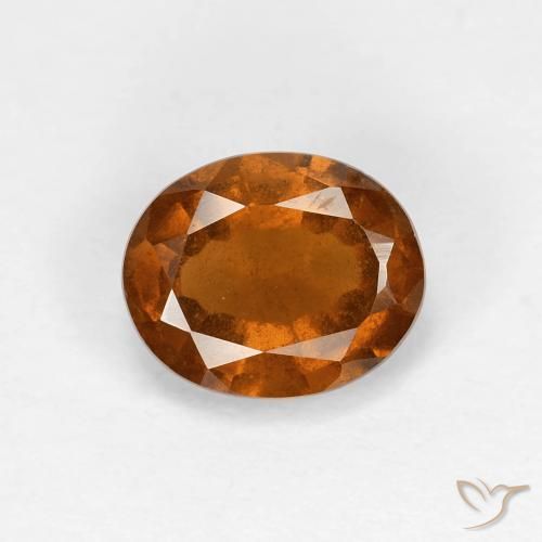 Grenat Hessonite Orange moyen naturelle ovale, 1.37 ct, VS