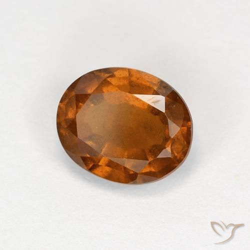 Grenat Hessonite Orange moyen naturelle ovale, 1.37 ct, VS